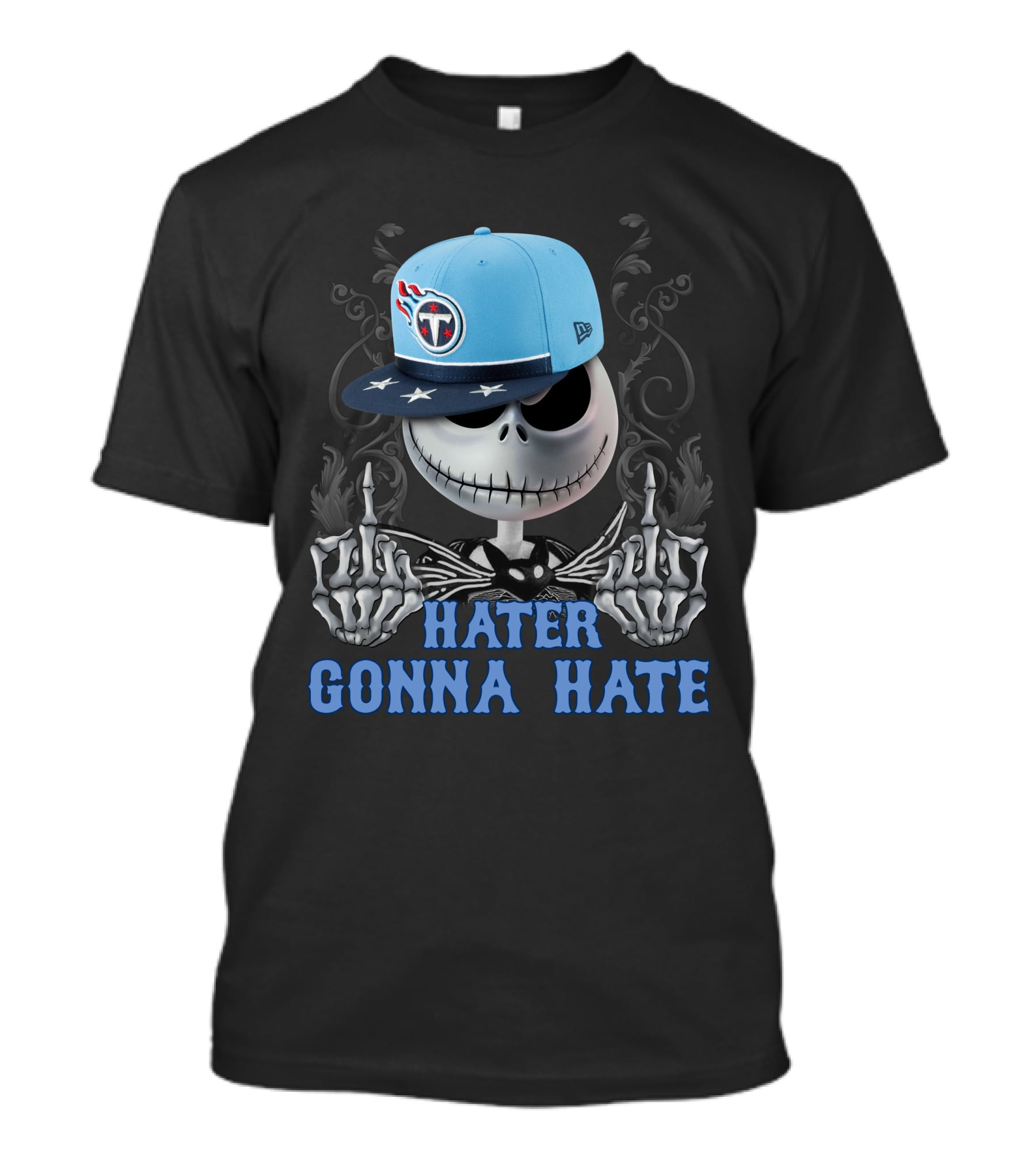 Tennessee Titans Hater Gonna Hate Skeleton Snapback Cap T-Shirt