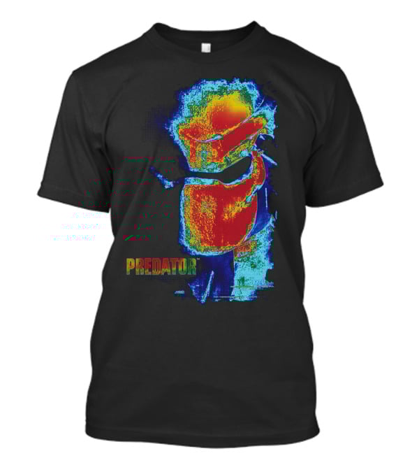 Predator Movie Thermal Vision Mask Pattern Warm-Tone Image T-Shirt