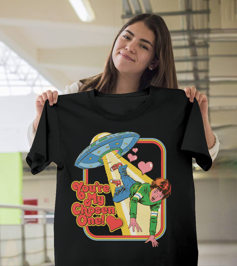 You're My Chosen One UFO Kid with Hearts T-Shirt
