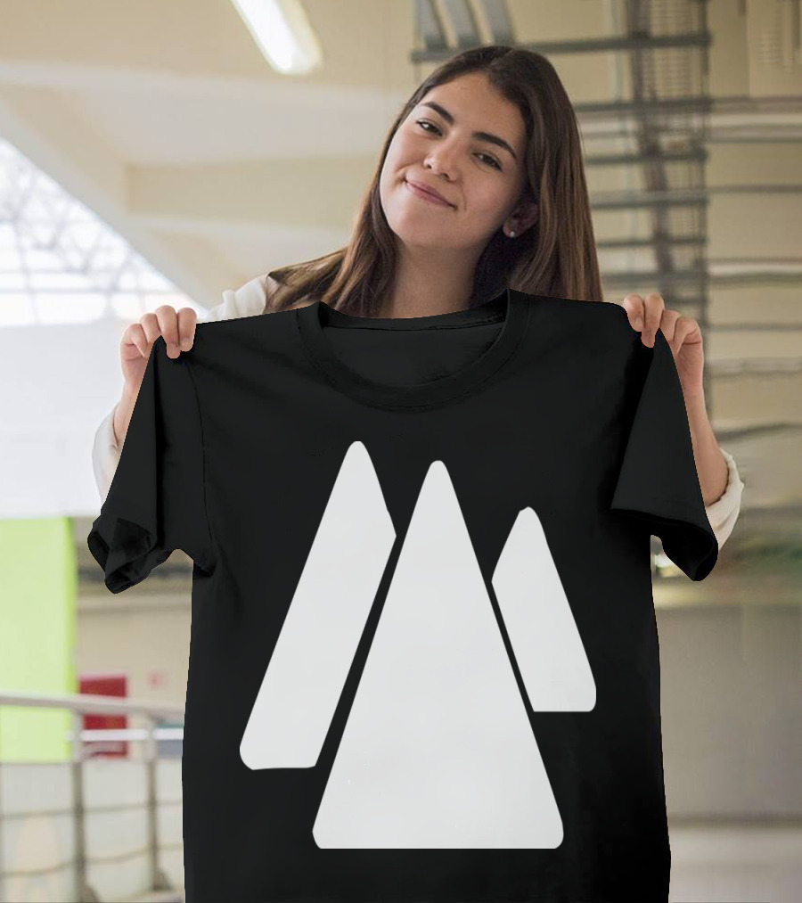 Geometric Peaks in Triangular Mountain Formation T-Shirt