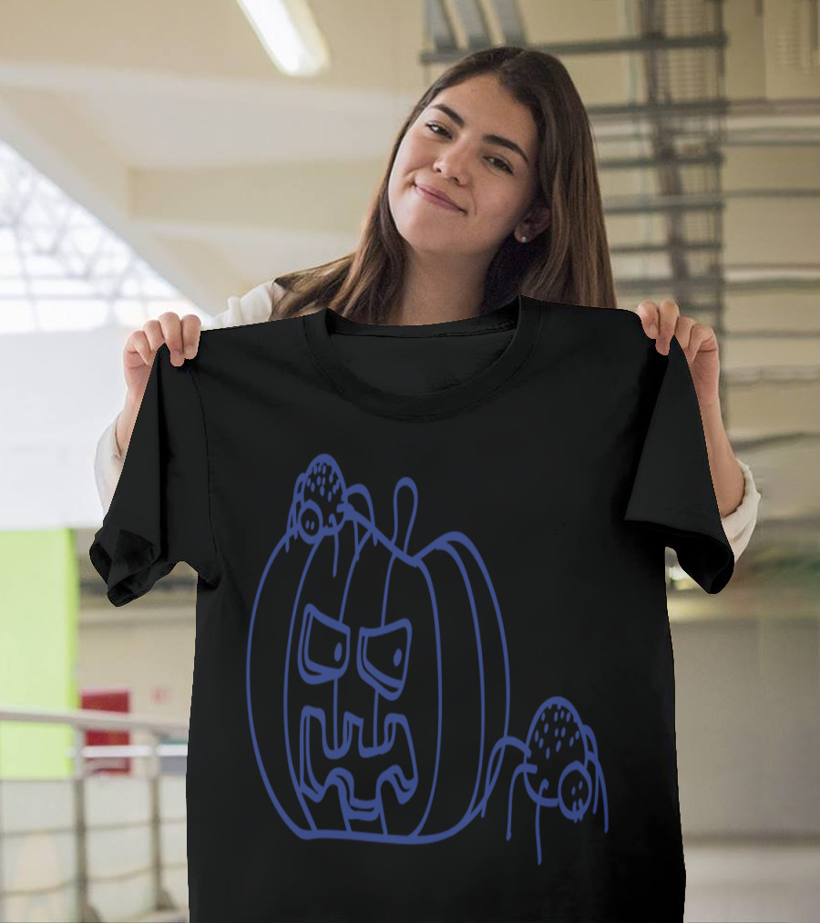 Halloween Pumpkin with Spiders T-Shirt