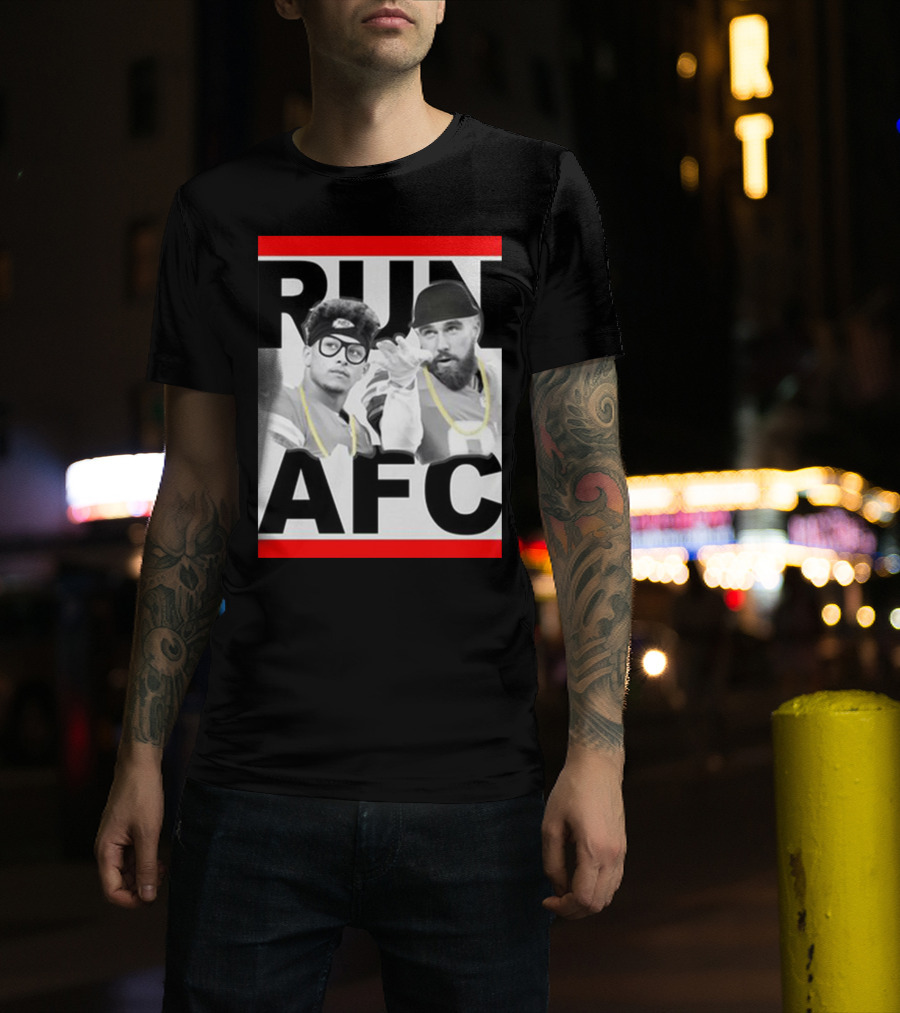 Patrick Mahomes Travis Kelce Run AFC T-Shirt