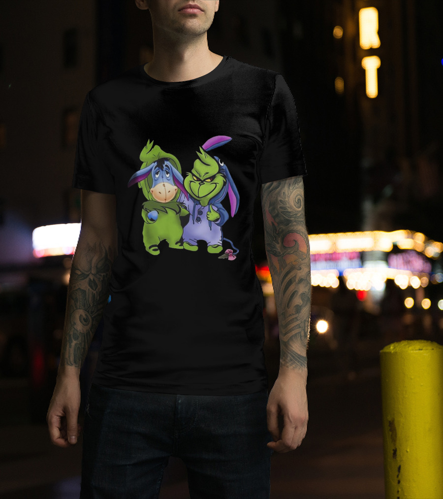 Eeyore And Grinch Crossover Costume Characters T-Shirt
