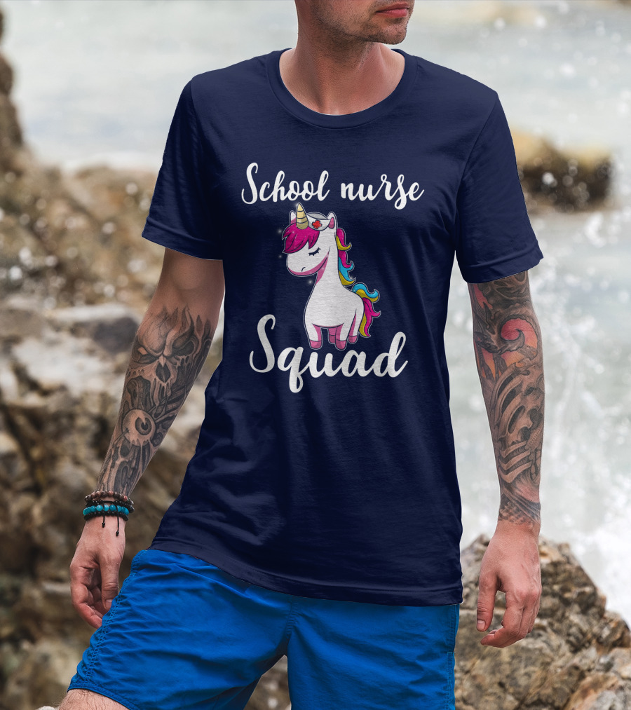 School Nurse Squad Unicorn T-Shirt