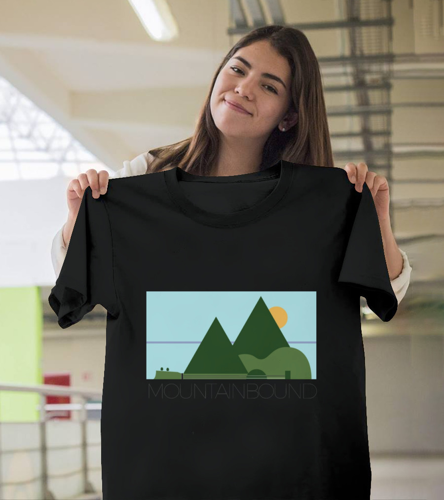 Mountain Bound Adventure Landscape Nature Scene with Sun and Green Hills T-Shirt