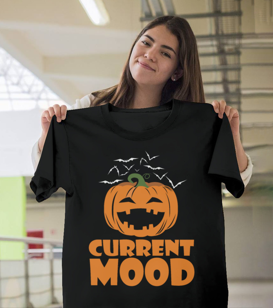 Current Mood Laughing Pumpkin with Bats T-Shirt
