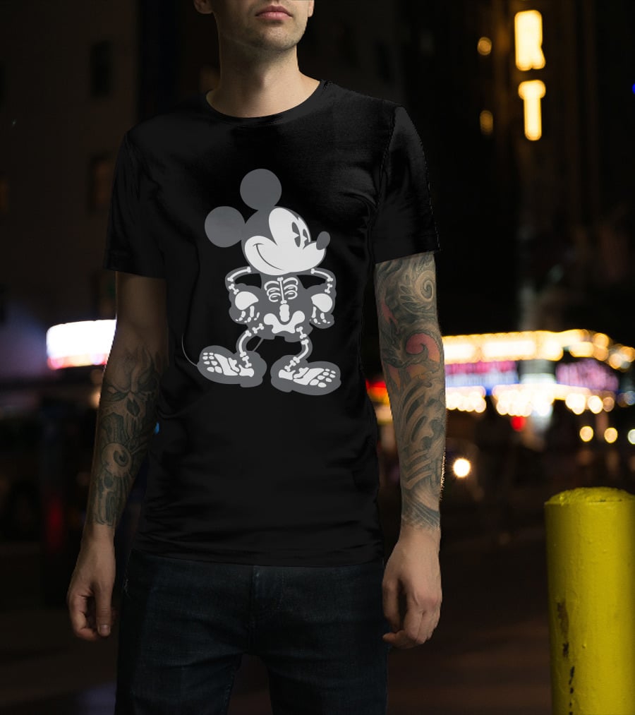 Mickey Mouse Skeleton Halloween T-Shirt