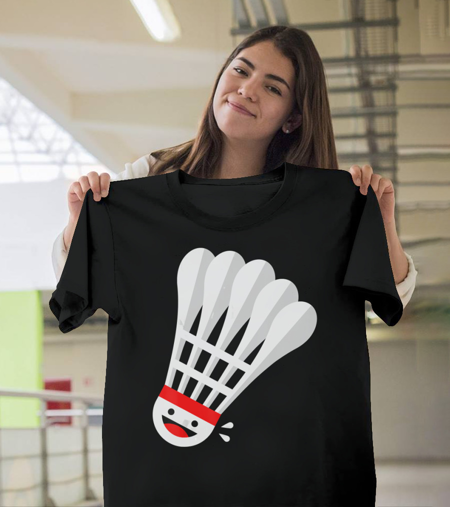 Badminton Happy Shuttlecock Smile T-Shirt