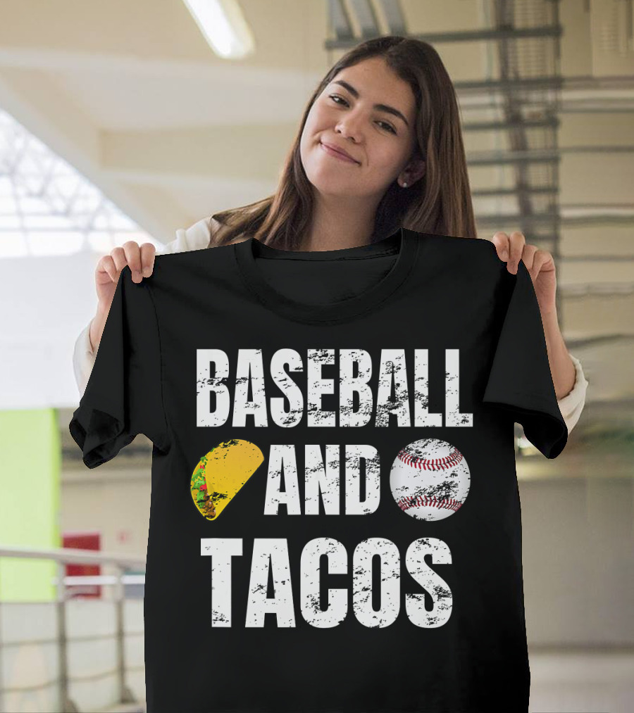 BASEBALL AND TACOS FUNNY TACO T-Shirt