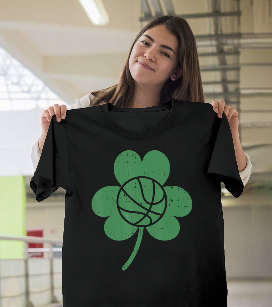 Basketball Shamrock Icon Green T-Shirt