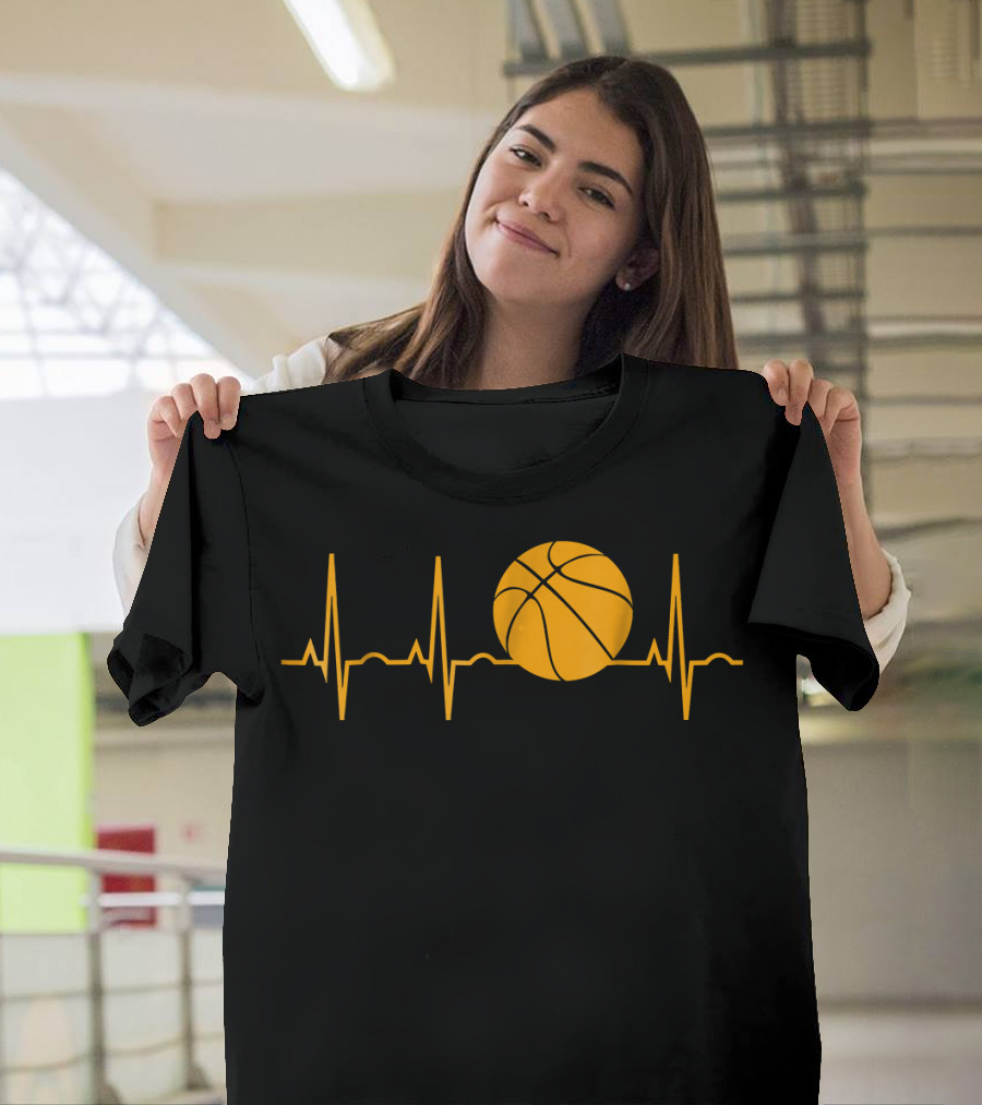 Basketball Bball Heartbeat Pulse T-Shirt