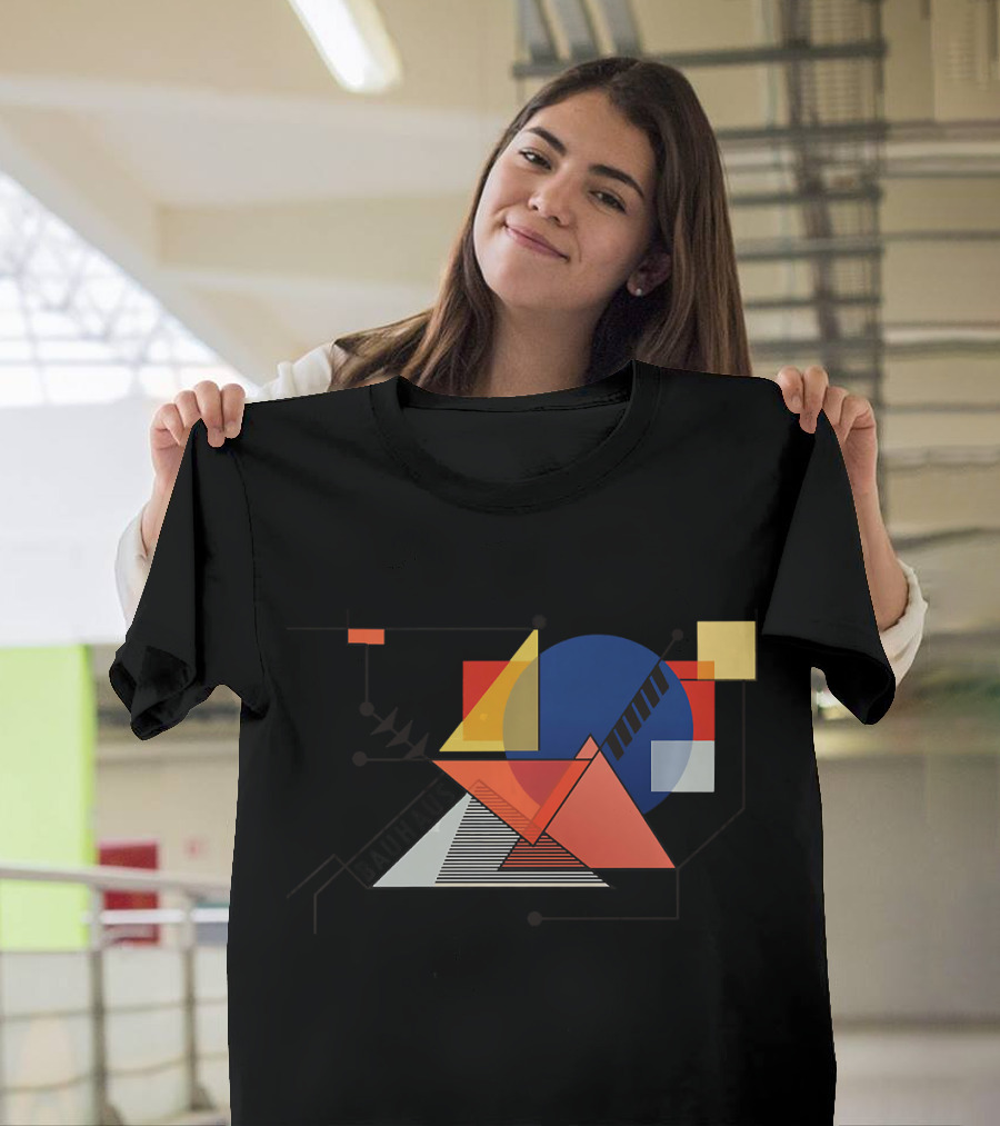 Bauhaus Art Deco Abstract Geometric Architecture T-Shirt