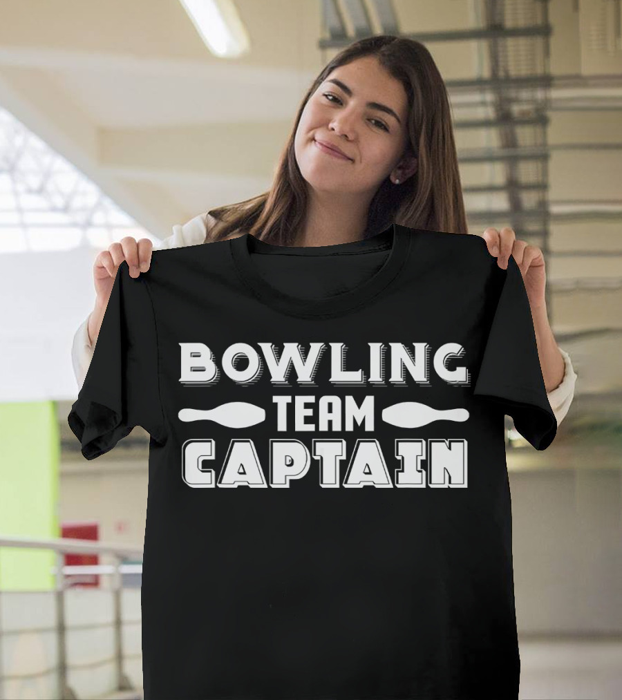 Bowling Team Captain Leader Pin T-Shirt