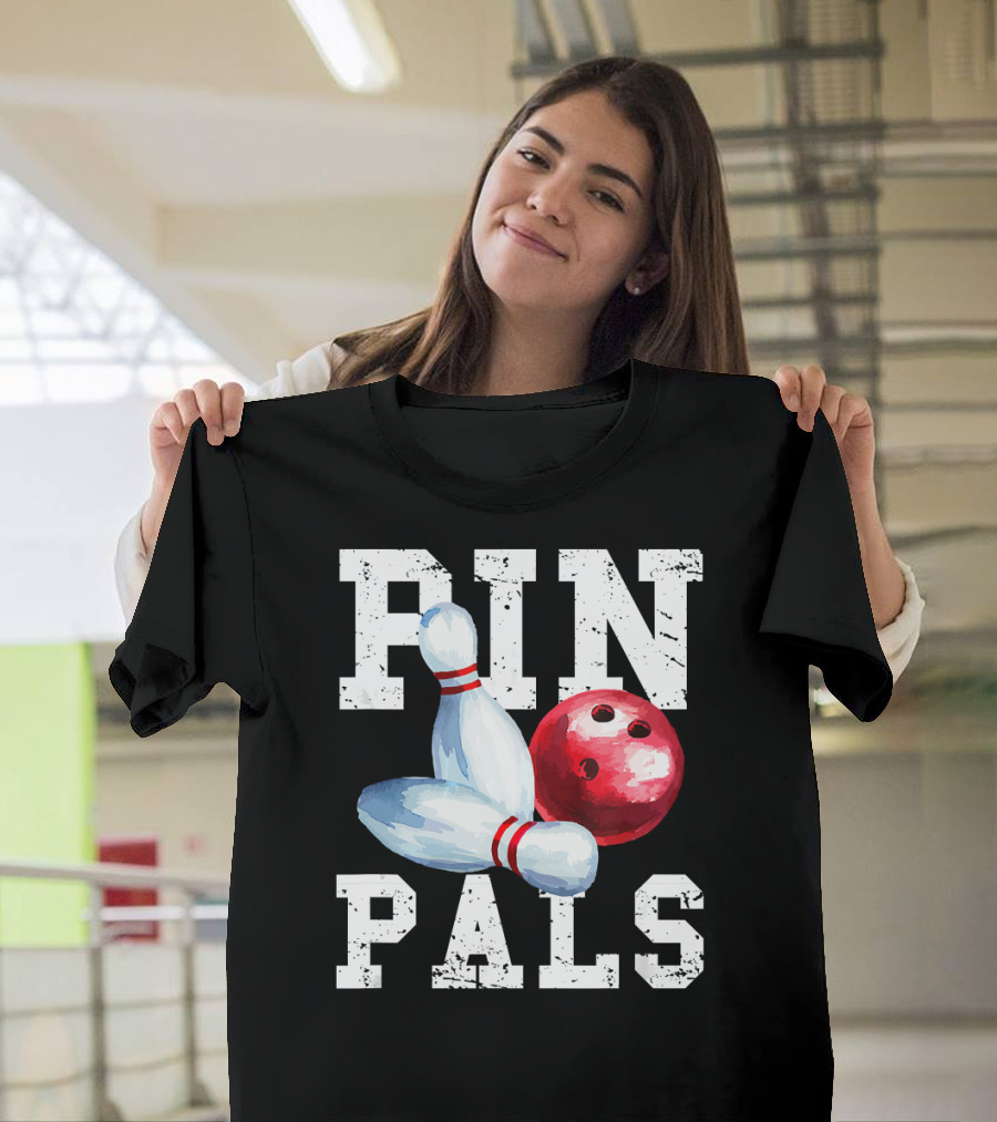Pin Pals Bowling Team Bowler Ball T-Shirt