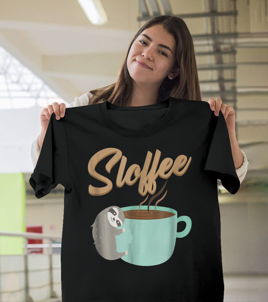 Sloffee Coffee Pun Sloth Caffeine T-Shirt