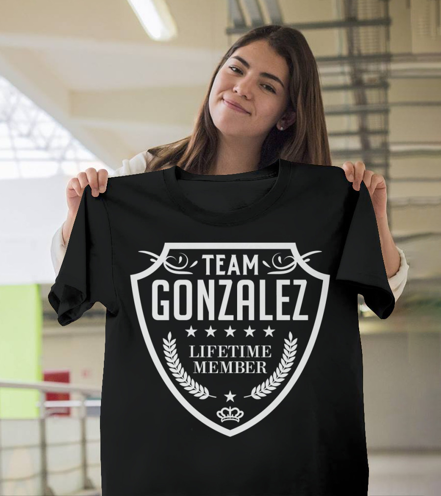 Team Gonzalez Lifetime Member Shield Emblem T-Shirt