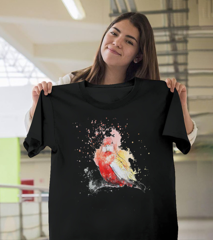 Vibrant Watercolor Parakeet Burst T-Shirt