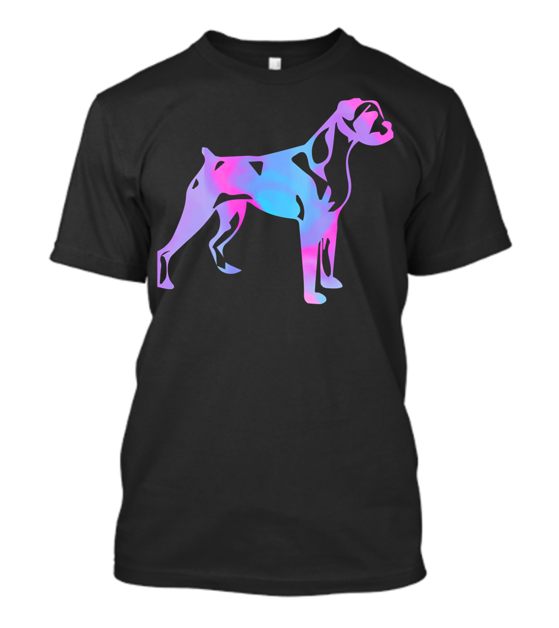 Colorful Watercolor Boxer Dog Psychedelic T-Shirt