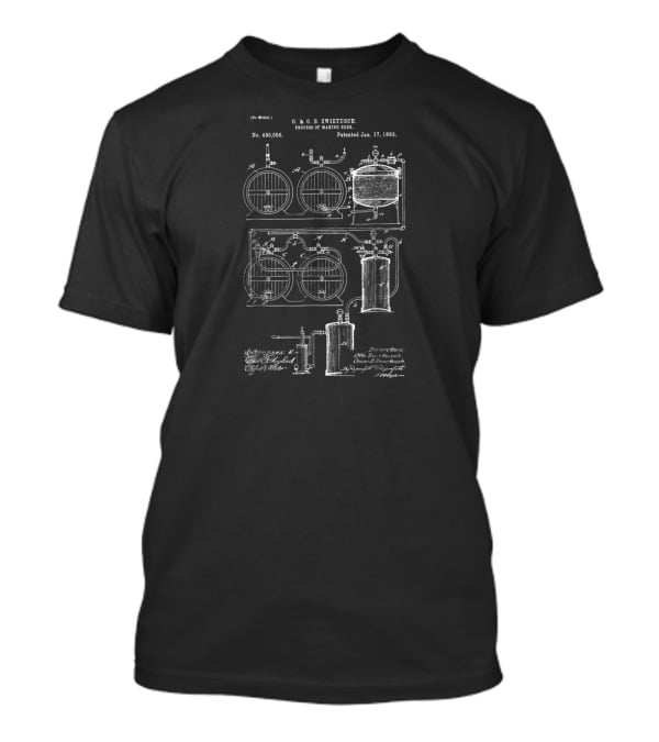 Patent Process Of Making Beer C. And O. ZWietusch 1893 Brewing Classic Vint T-Shirt