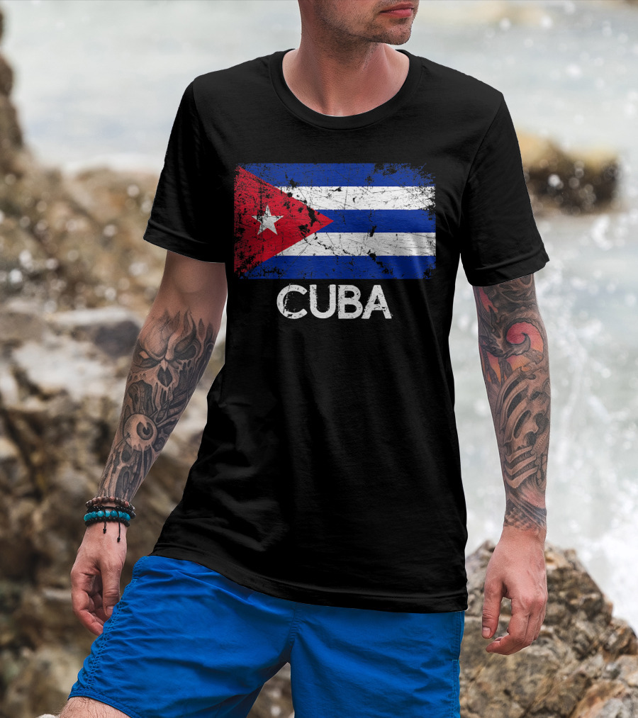 Cuban Flag Vintage Cuba T-Shirt