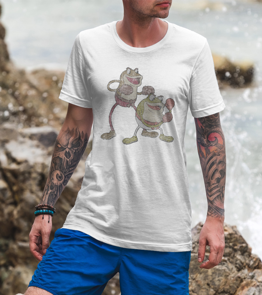 Cuphead Ribby And Croaks Boxing Frogs Duo T-Shirt