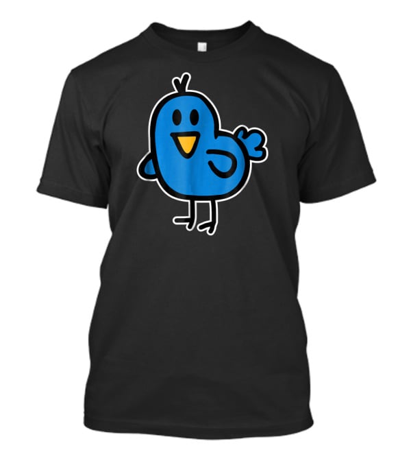 Cute Blue Cartoon Bird T-Shirt