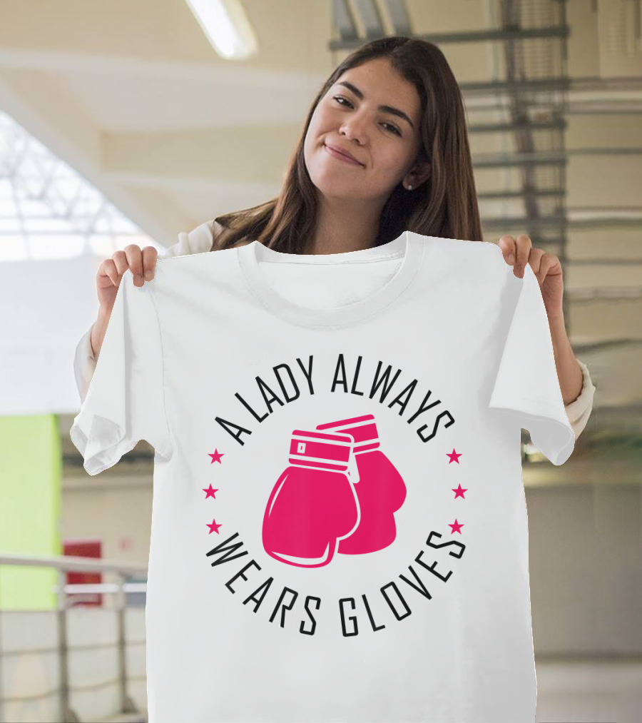 A Lady Always Wears Gloves Boxing Gloves T-Shirt