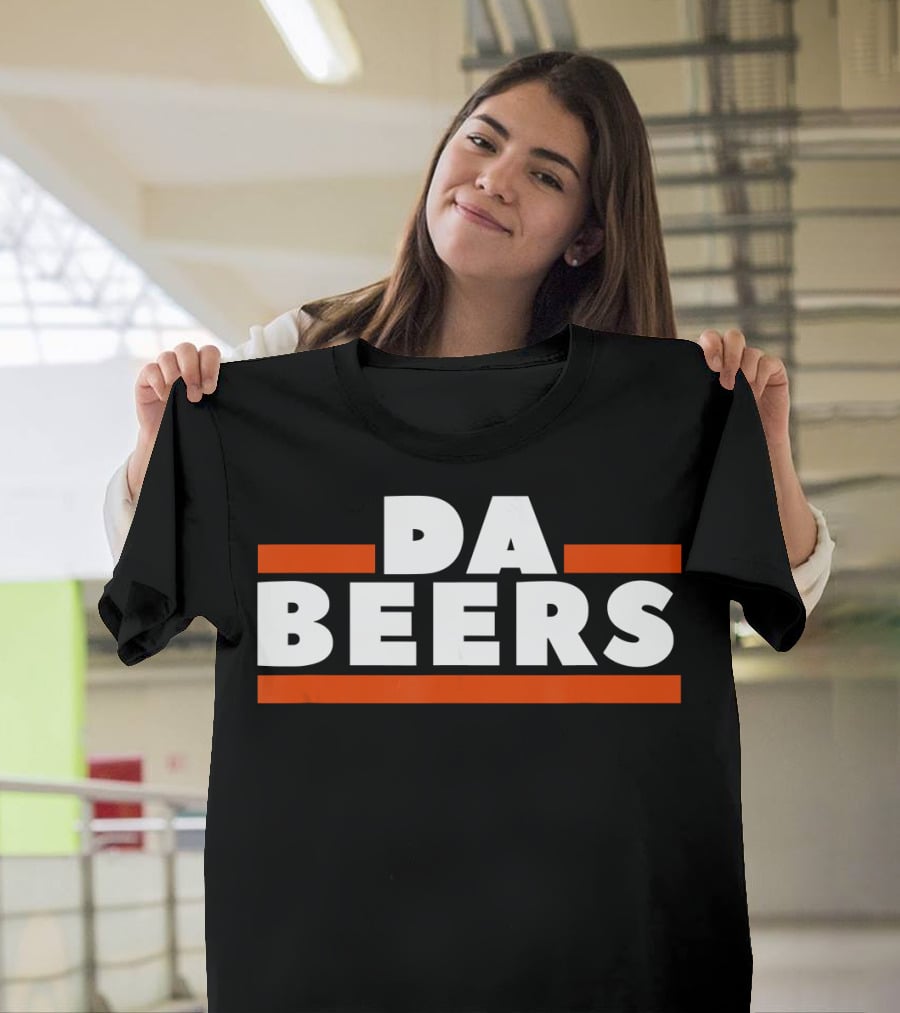 DA BEERS Chicago Bears Parody Orange And Blue Drunk Tailgate T-Shirt