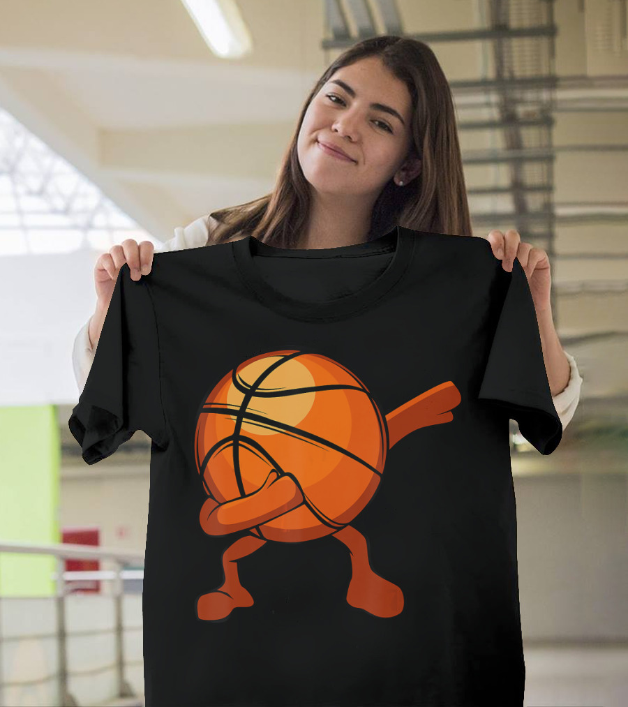 Funny Dabbing Basketball Cartoon Character Player Legend T-Shirt