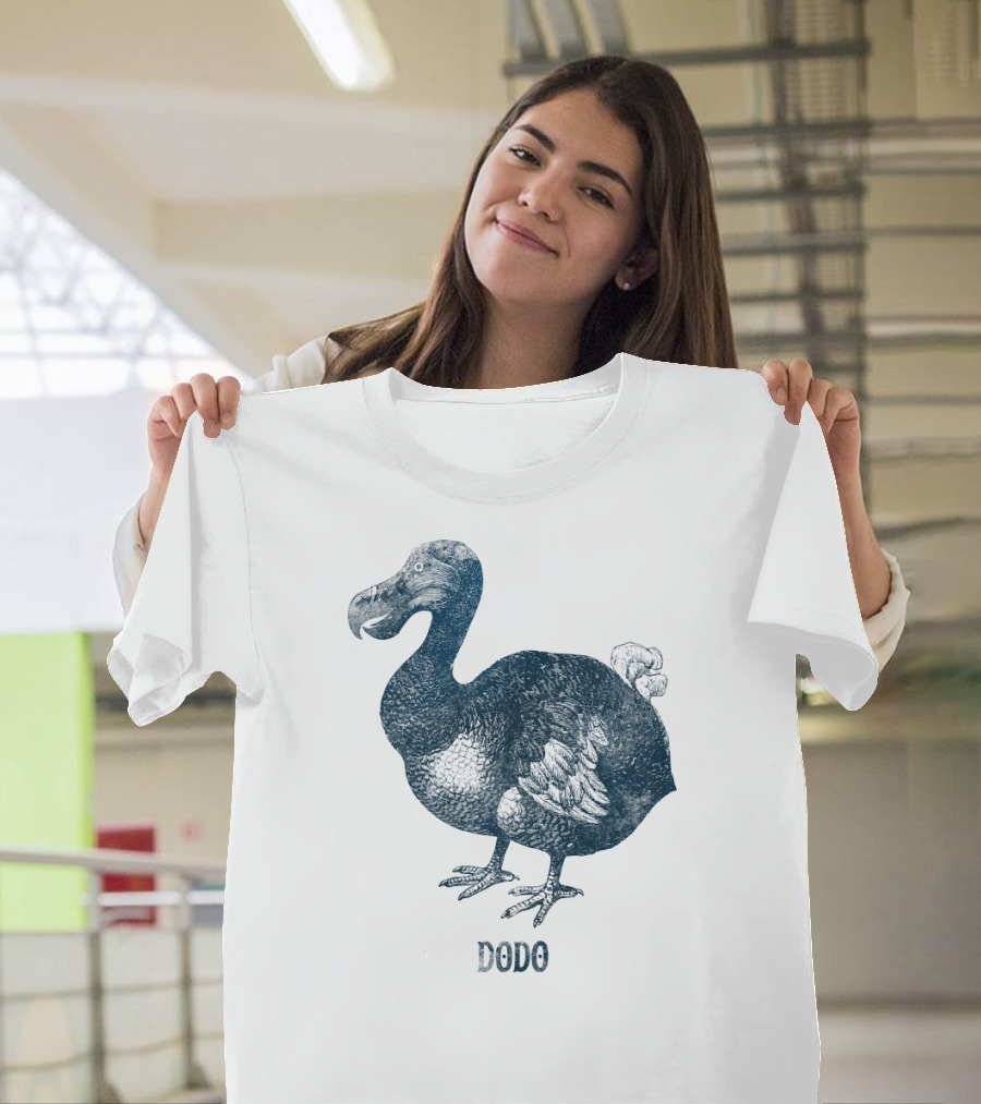 Dodo Bird Classic Illustration With Text T-Shirt