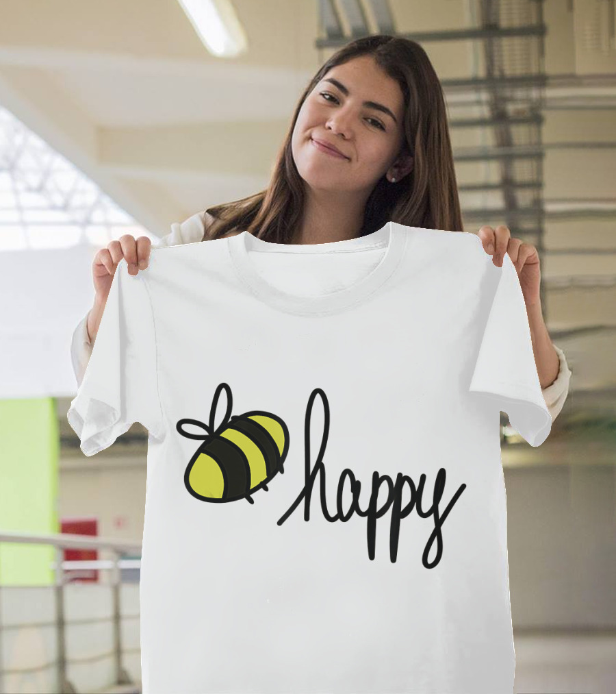 Happy Doodle Bee Handrawn T-Shirt
