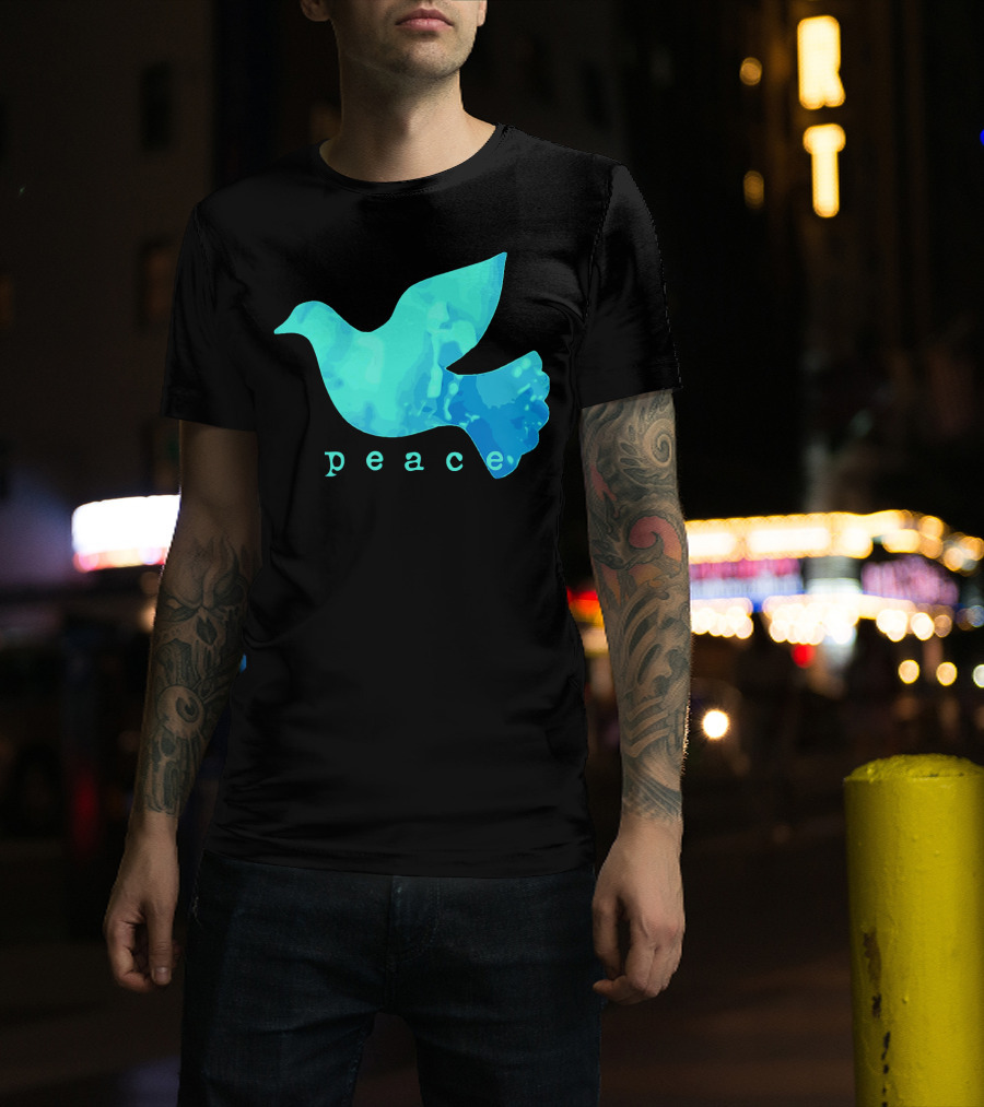 Dove Of Peace Blue Bird Affirma Peace T-Shirt