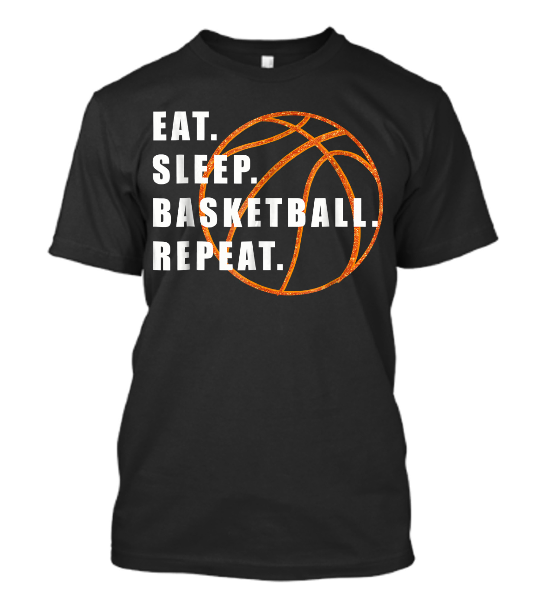 Eat Sleep Basketball Repeat Basketball Lines T-Shirt