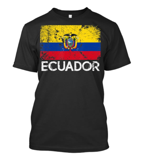Ecuador Vintage Flag Grunge T-Shirt
