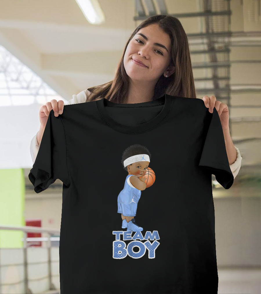 Team Boy Basketball Baby With Afro Hairstyle T-Shirt