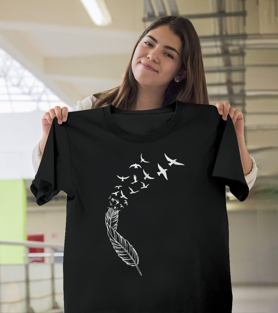 Feather Birds In Flight Street Cool T-Shirt