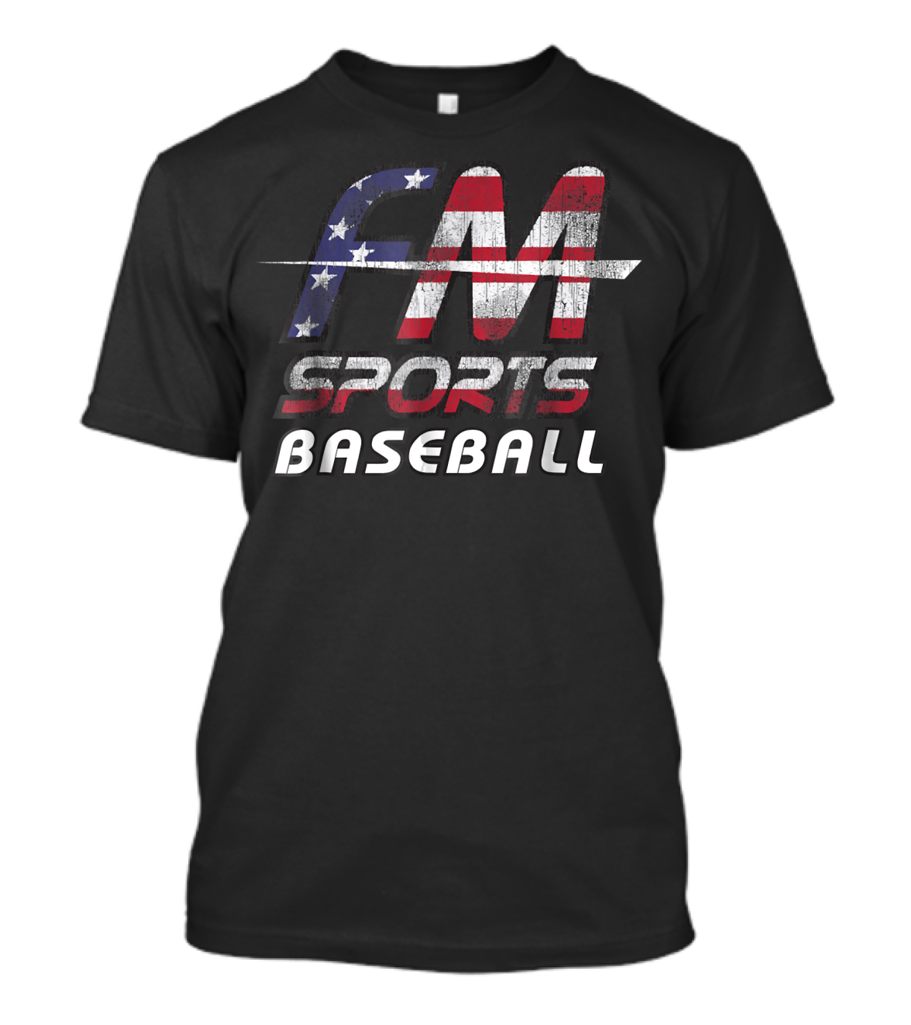 FM Sports Baseball USA Flag T-Shirt