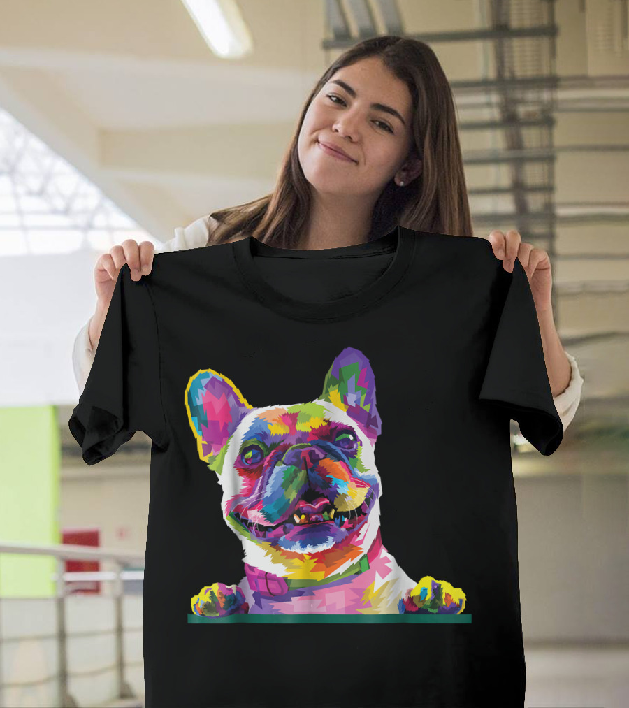 French Bulldog Colorful Dog Pop T-Shirt