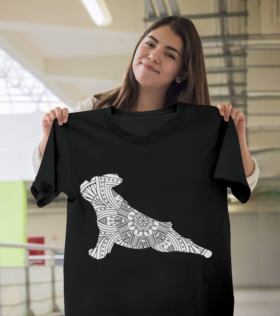French Bulldog Yoga Mandala T-Shirt