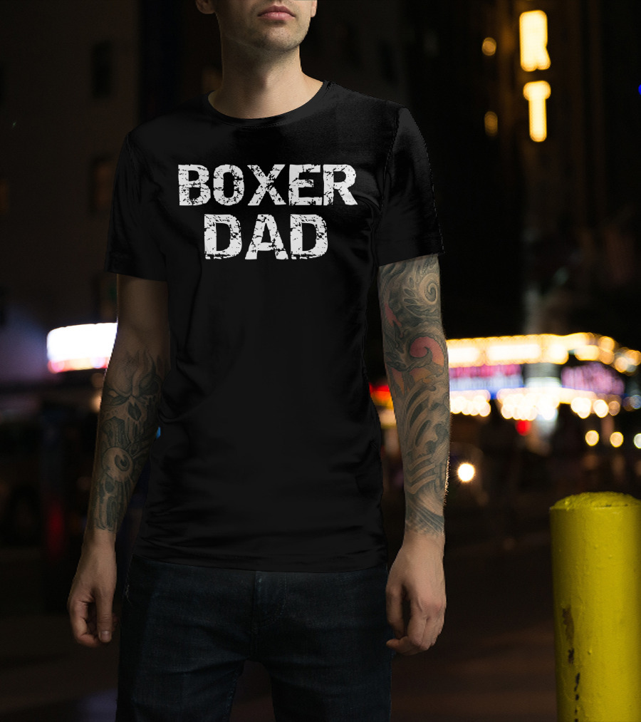 Boxer Dad Fun Father's Of Dogs Vinta T-Shirt