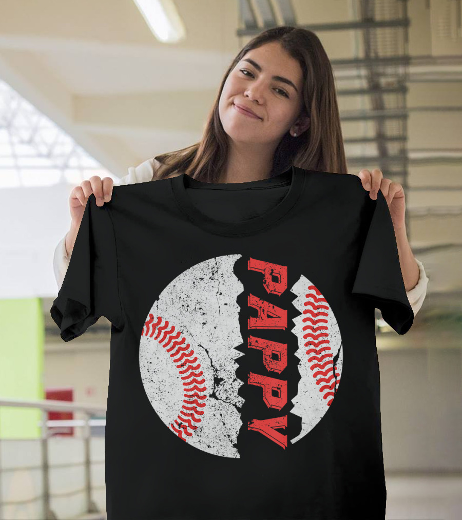 Pappy Funny Baseball Softball Crackle T-Shirt