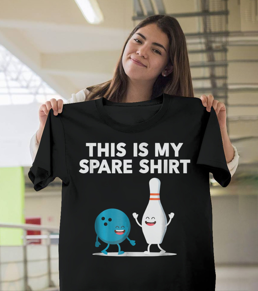 This Is My Spare Shirt Funny Bowling Pin And Ball T-Shirt