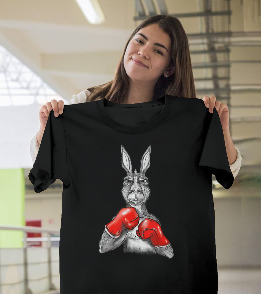 Funny Boxing Kangaroo With Red Gloves T-Shirt