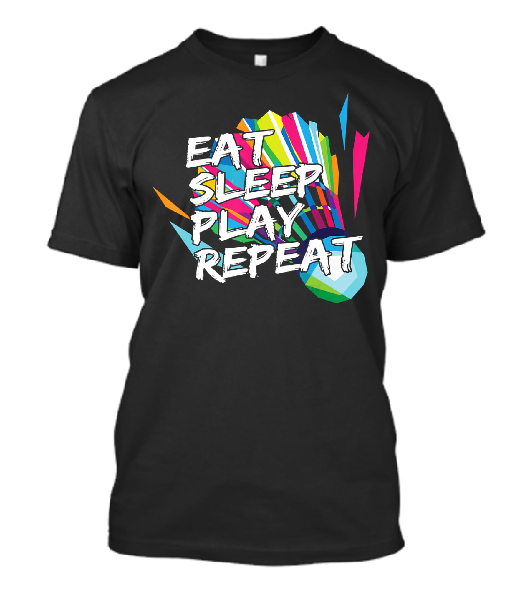 Eat Sleep Play Repeat Badminton Shuttlecock T-Shirt