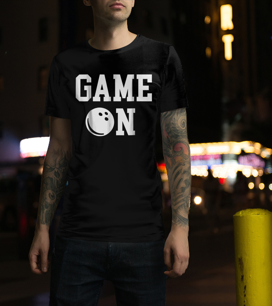GAME ON Bowling Ball Icon Strike T-Shirt