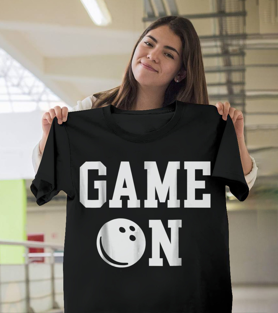 GAME ON Bowling Ball Icon Strike T-Shirt
