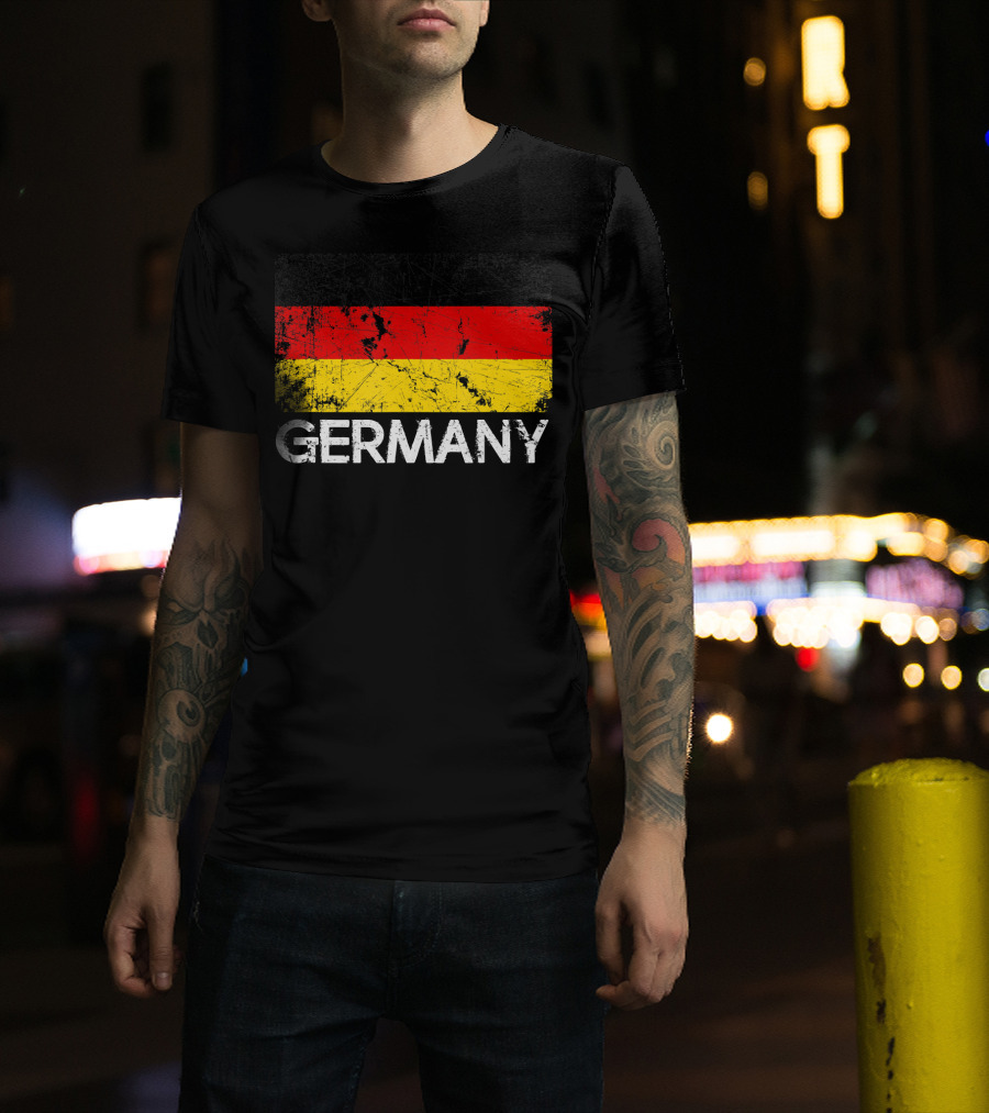 German Flag Vintage Germany Black Red Yellow Classic T-Shirt