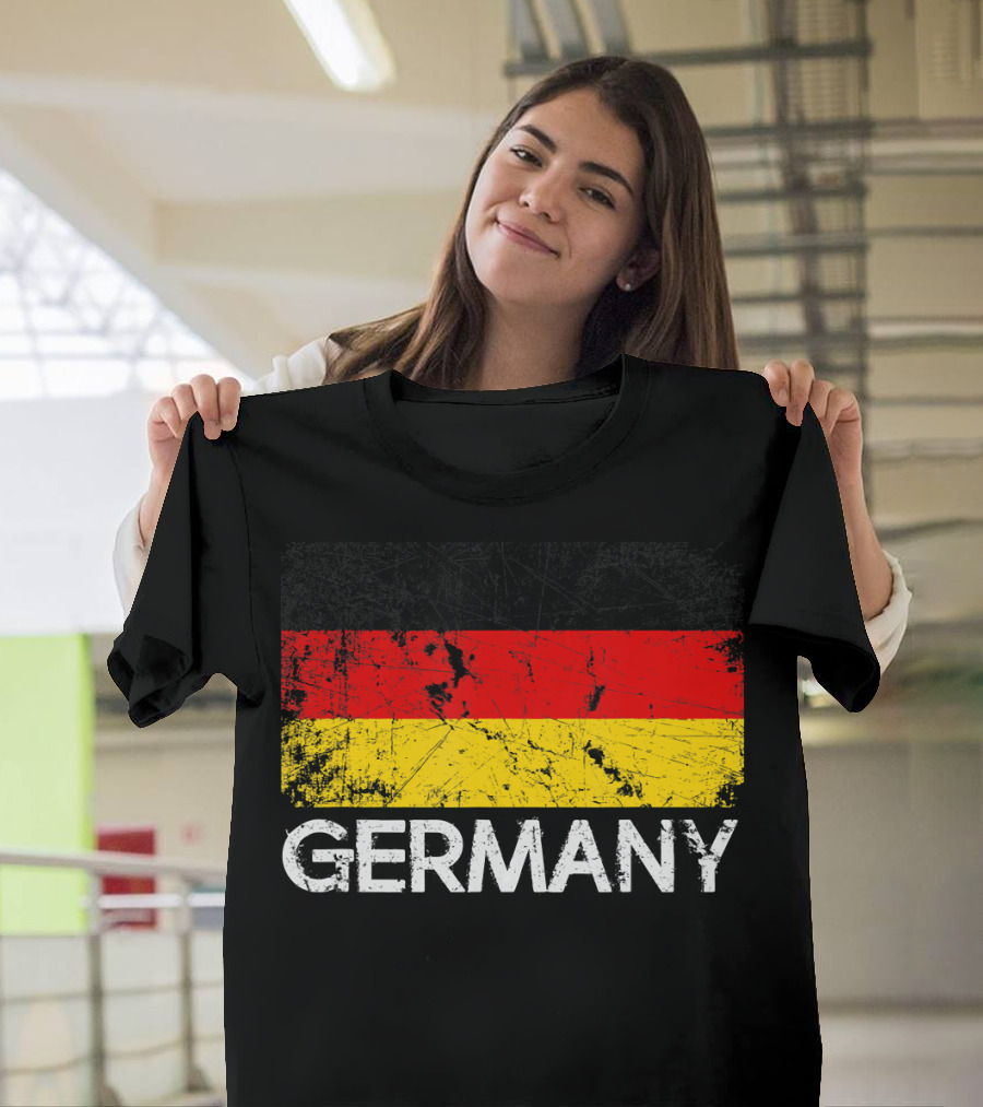 German Flag Vintage Germany Black Red Yellow Classic T-Shirt