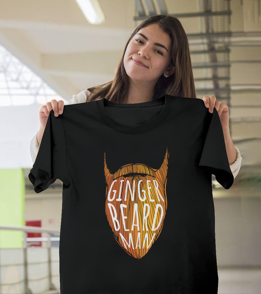 Ginger Beard Man Funny Redhead Unique Orange Textured Beard T-Shirt