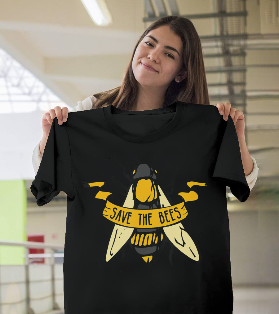 Save the Bees Fight Climate Change Global Warming T-Shirt